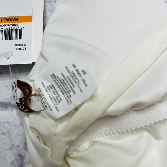 BECCA by Rebecca Virtue Skylar Plunge One Piece Swimsuit Size S Ivory White New - Picture 6 of 6